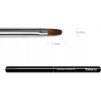 Kosmetický štětec Štětec na gel Elarto Gel Brush Oval Mini #2