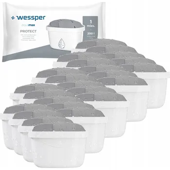 vodní filtr Filtr na vodu Wessper PROTECT do filtrační konvice skleněné Wessper, 24 ks