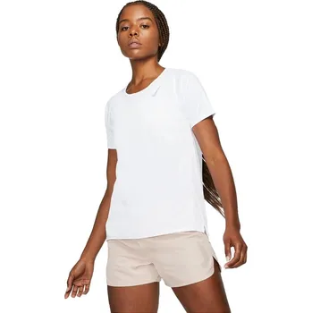 Dámské tričko Dámské funkční tričko s krátkým rukávem Nike W NK DF RACE TOP SS W bílé DD5927-100 - M | UK 9,5 | US 12