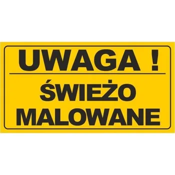 Tabulka POZOR! ČERSTVĚ NATŘENO (12X22) výstražná žlutá tabulka