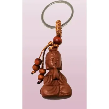 Přívěsek Přívěsek dřevěný Buddha modlící se č.2 (Buddha 3,5 x 2 cm)