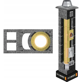 Komín Keramický komín izolovaný komínový systém 160 mm 15 m