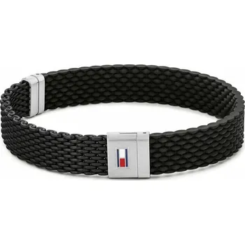 Náramek Tommy Hilfiger Černý silikonový náramek pro muže 2790240 19,5 cm + 2 měsíce na vrácení zboží
