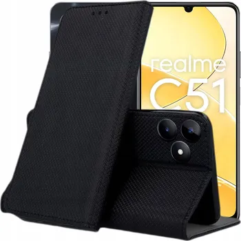 Pouzdro na mobilní telefon Pouzdro s klopou Hello Case pro realme C51, C53 černé