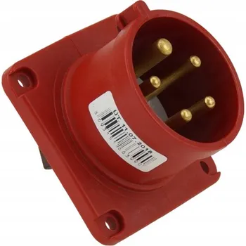 Elektrická zásuvka ZÁSUVKA SILOVÁ PANELOVÁ 400V 16A/5P ŠROUBOVÁ PRO MONTÁŽ DO PANELU IP44