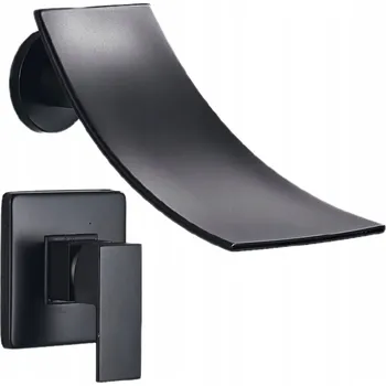 Vodovodní baterie Umyvadlová baterie pod omítku Ari WATERFALL černá