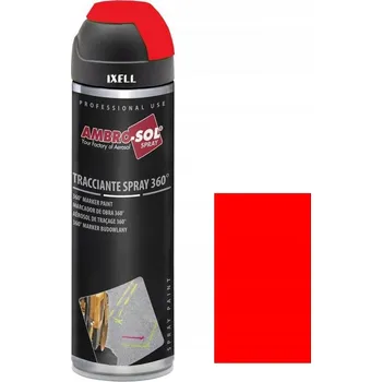 Barva ve spreji ČERVENÝ fluorescenční značkovací sprej pro stavebnictví a geodézii 2116