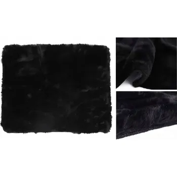Koupelnová předložka KOUPELNOVÁ PŘEDLOŽKA RABBIT SAMETOVÁ KRÁLIČÍ VLÁKNO ČERNÁ PRACÍ 60x100cm