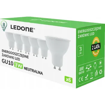 Žárovka 6x LED žárovka GU10 3W Neutrální bílá Premium Energeticky úsporná LED sada