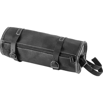 POOL's Kožená brašna na sedlo se zipem Černá