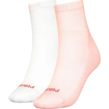Dámské ponožky Dámské kotníkové bavlněné ponožky Puma HEART LOGO SHORT CREW (2 PAIRS) W růžové 938188-04 - 35-38 | UK 12 | US 13
