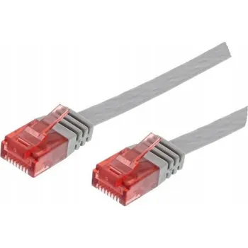 Síťový kabel MicroConnect U/UTP CAT6 0,25M šedý plochý kabel
