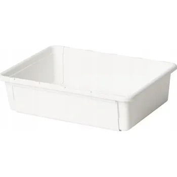 Úložný box IKEA KACKLA POSUVNÁ KRABIČKA NA DROBNÉ PŘEDMĚTY BÍLÁ 25-38 x 19 cm