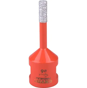 Vrták Diamantová korunka Extol Premium 8801859, průměr 6 mm, závit M14