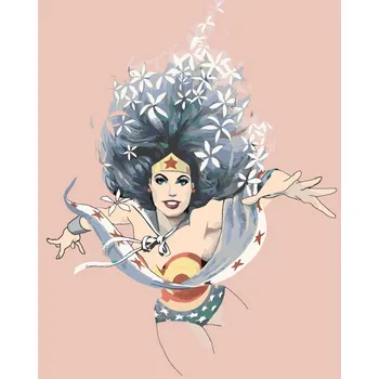 Zuty Malování podle čísel Květinová Wonder Woman