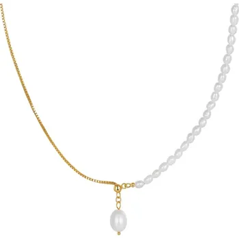 Řetízek Majya Stříbrný řetízek s perlami KYLA pozlacený Ag/; ≤6,14 g 11658