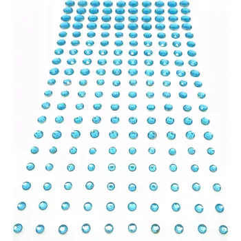 samolepka Samolepky Křišťály Šatonové Růže na Nehty Modrá Směs