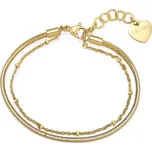 S'Agapõ Dvojitý pozlacený náramek Chunky SHK24 + 2 měsíce na vrácení zboží