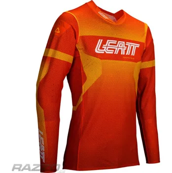 cyklistický dres Pánský MX dres LEATT Moto 5.5 UltraWeld Jersey Flame 2025 XXL