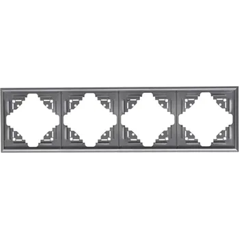 Elektrická zásuvka e2 elektro GmbH Rámeček 4-násobný antracit LUNE