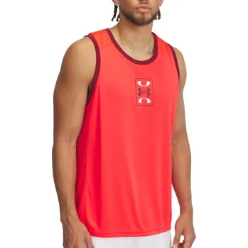 Pánské tílko Tílko Under Armour UA Zone Performance Tank-RED 1383399-713 Velikost L
