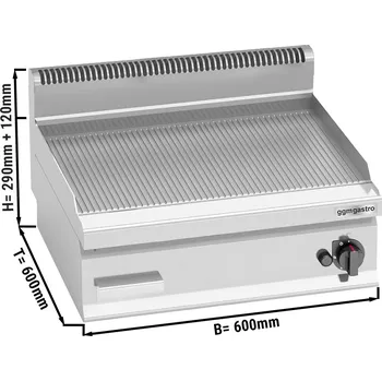 Kuchyňský gril G.Gastro Plynový gril - 8kW - hladký