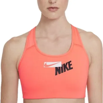 Podprsenka Dámská sportovní podprsenka s výztuží Nike SWOOSH W oranžová CZ4443-854 - S | UK 8 | US 9