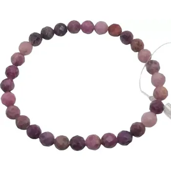 Náramek Rubínový fazetovaný náramek 6 mm – šperk plný energie a vášně