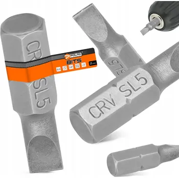 Bit BIT ŠROUBOVÁKU SL5 25 mm Magnetický hrot vrtáku 1/4 KRÁTKÝ ODOLNÝ