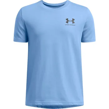 Dětské funkční tričko s krátkým rukávem Under Armour B SPORTSTYLE LEFT CHEST SS modré 1363280-465 - YS | UK 7 | US 9,5