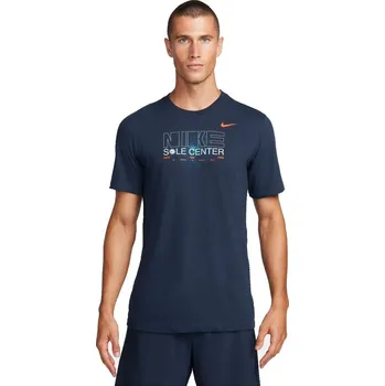 Pánské tričko Pánské funkční tričko s krátkým rukávem Nike M NK DF TEE WC 2 modré FN0833-451 - M | UK 16 | US 17
