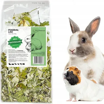Krmivo pro hlodavce PODBIAŁ LIŚĆ DLA KRÓLIKA I GRYZONIA - 100G Podběl list (Léčivka) pro králíky a hlodavce - 100g. Přírodní a čerstvé bylinky