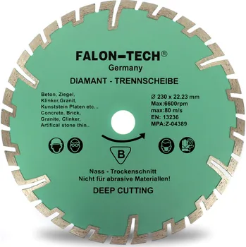 Řezný kotouč Diamantový kotouč Falon-Tech 230 DIAM. GC FT