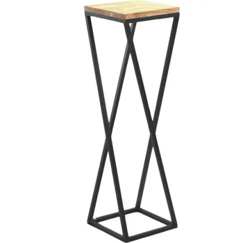 Stojan na květiny Stojan na květiny SPIRAL WOODEN černý 80 cm