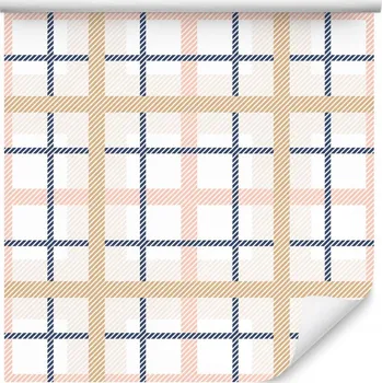 Tapeta 3D tapeta s geometrickým optickým vzorem mřížky, ložnice