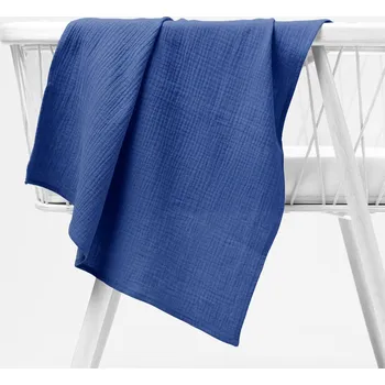 látková plena Mušelínová plena/dečka Nature MSN-051 Modrá 120x120 cm