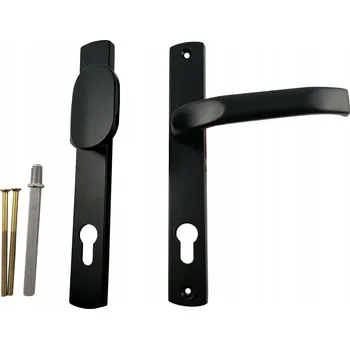 Dveřní kování Klika-madlo ke dveřím dlouhý štítek 90 WB černá