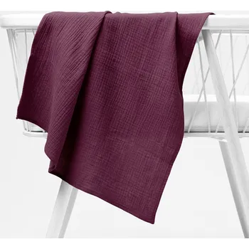 látková plena Mušelínová plena/dečka Nature MSN-044 Burgundská vínová 70x70 cm