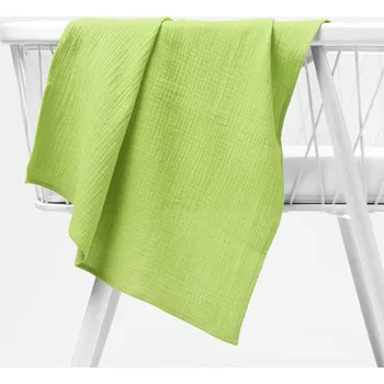 látková plena Mušelínová plena/dečka Nature MSN-058 Světle pistáciová 70x70 cm