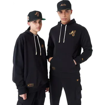 Pánská mikina Mikina přes hlavu New Era SCRIPT LOGO OVERSIZE HOODY černá 60435401 - L | UK 10,5 | US 11
