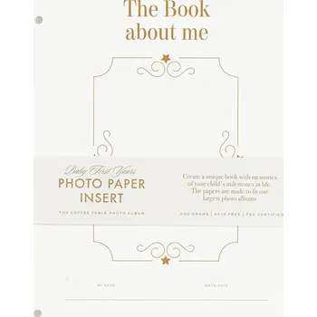 Karty do alba na fotografie 21x28 cm Bílé - Miminko, Můj první rok (Baby Albums My First Year)