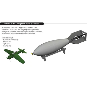 Plastikový model Eduard 1/48 A6M5/7 500kg bomb PRINT (EDUARD)