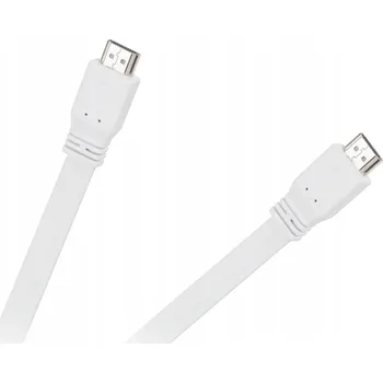 Video kabel Kabel HDMI - HDMI plochý bílý 2.0V 1.8m