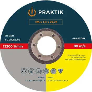 Řezný kotouč KOTOUČ NA ŘEZÁNÍ KOVU 125X1X22,23 MM