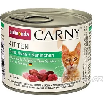 Volný čas Carny Kitten kuře & králík 200 g 1 kus