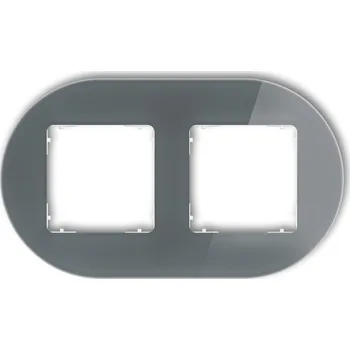 Rám na obraz Dvojitý Rámeček Karlik šedý