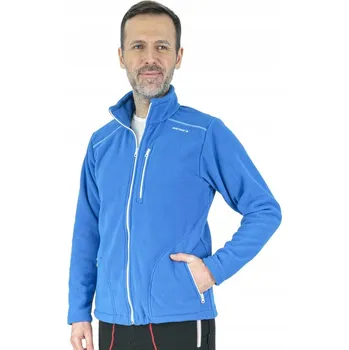 Pánská mikina TEPLÝ PÁNSKÝ FLEECOVÁ MIKINA - MODRÝ - POLSKÝ VÝROBCE! MIKINA FLEECOVÁ - M