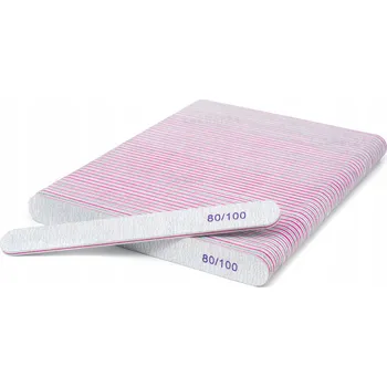 50 x rovný pilník na nehty Zebra 80/100 Pamcia Gray 50 ks