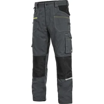 montérky CXS Kalhoty STRETCH, 170-176cm, pánské, tmavě šedo-černé, vel. 50