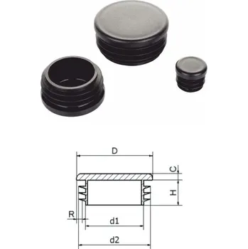 Příslušenství pro plot Plastová krytka o průměru 48mm - různé barvy Barva: Antracit